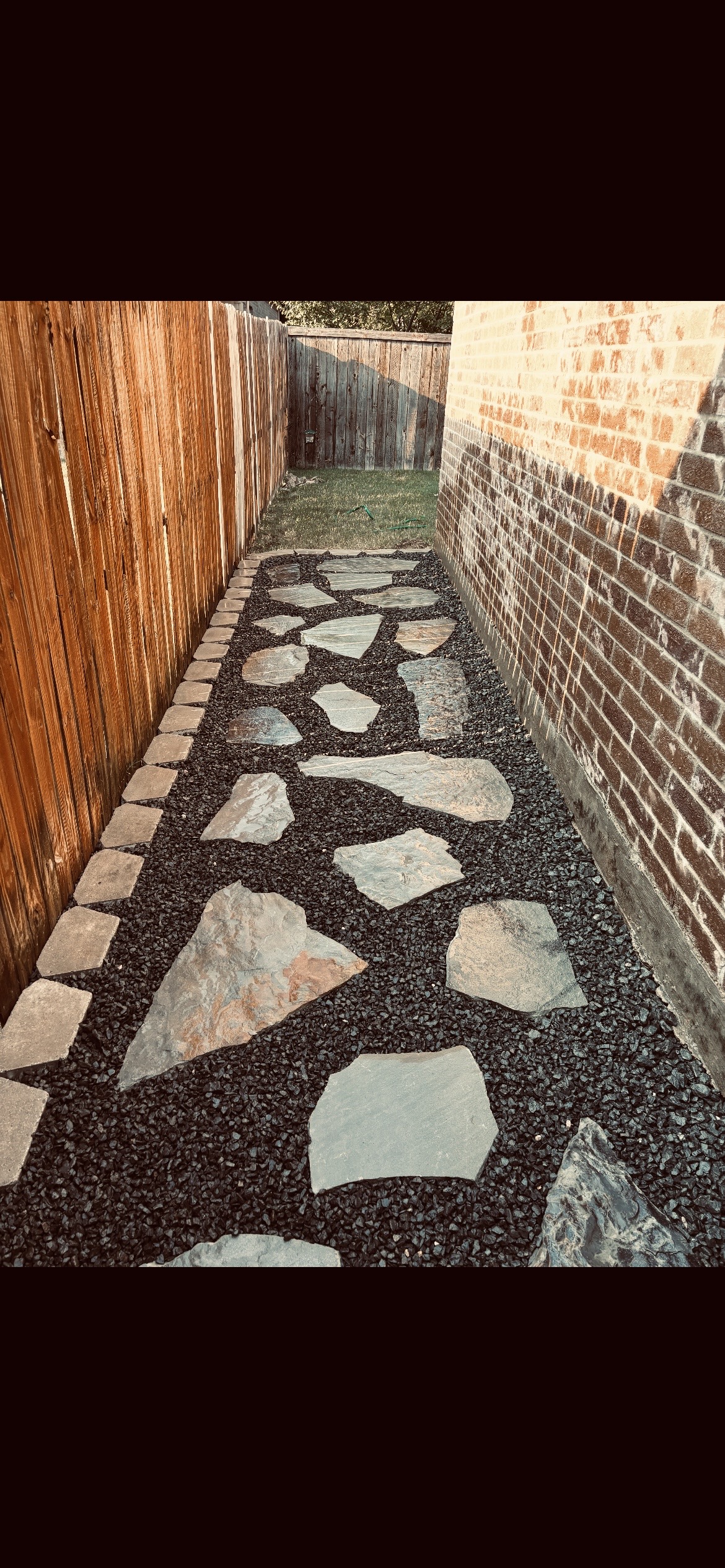 Stone and concrete outdoor project